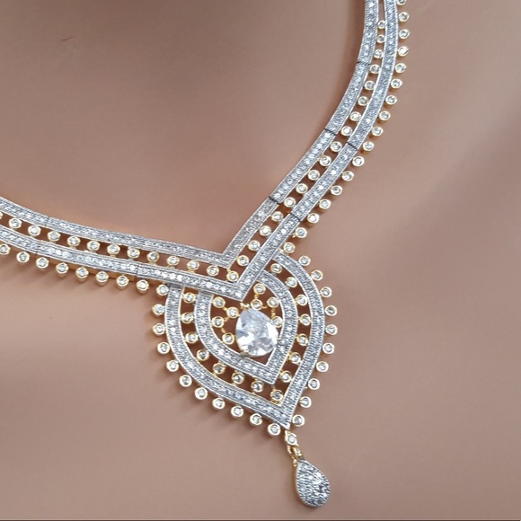 NWT Cubic Zirconia Necklace Set - Picture 7 of 8